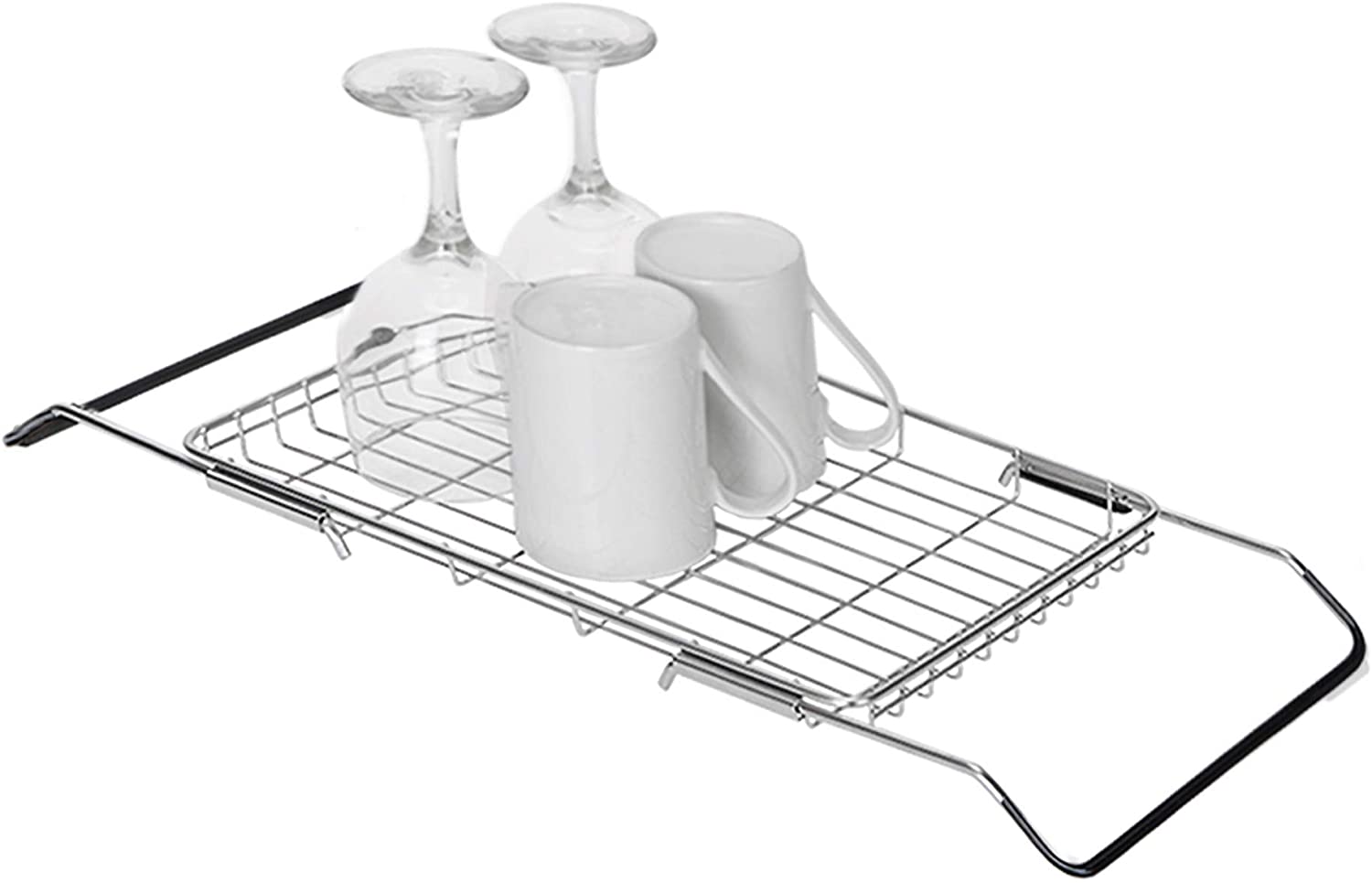 Adjusted Stainless Steel Black Kitchen Accessories Dish Drying