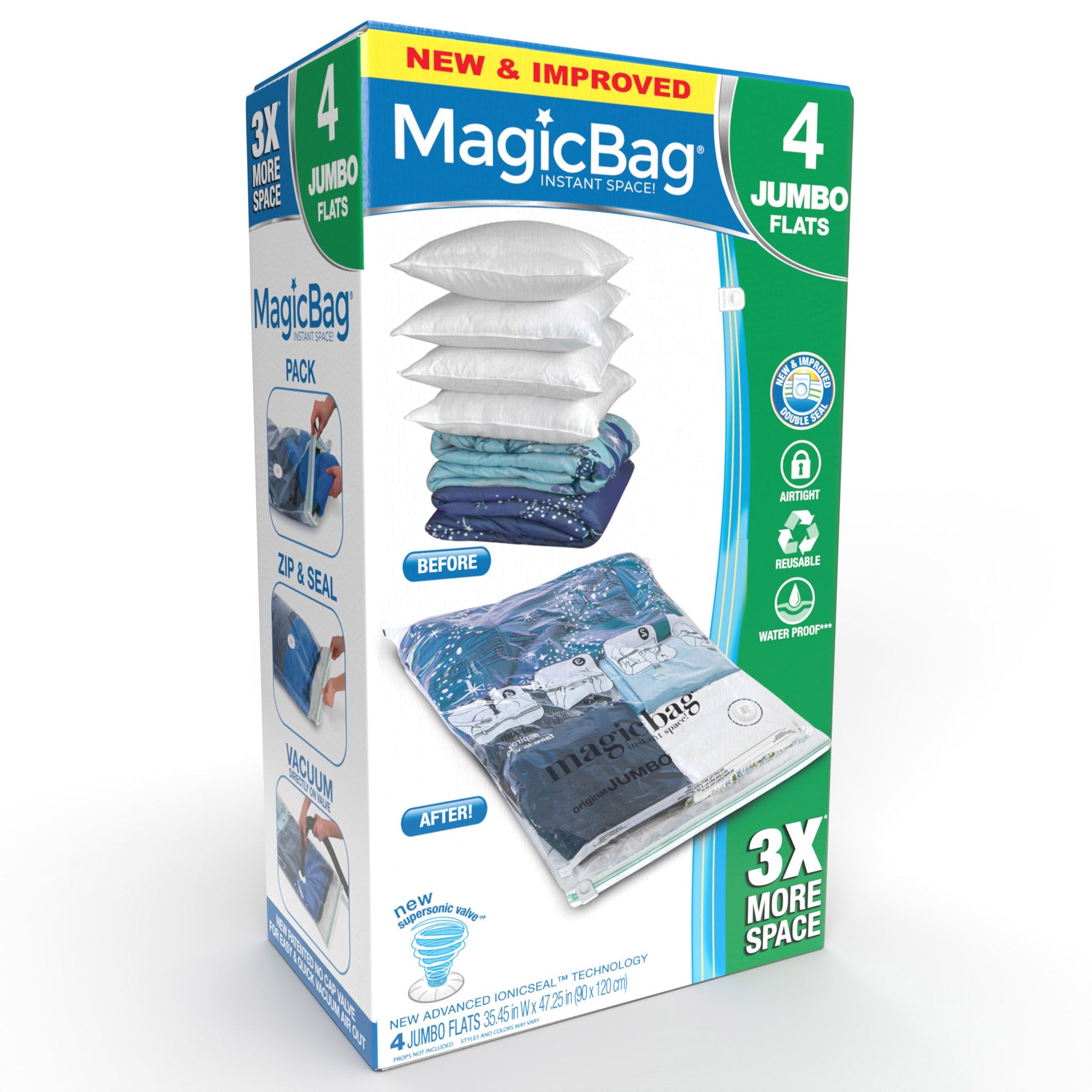 16 Packs Vacuum Storage Bags, Space Saver Bags (2 Jumbo/2 Large/3