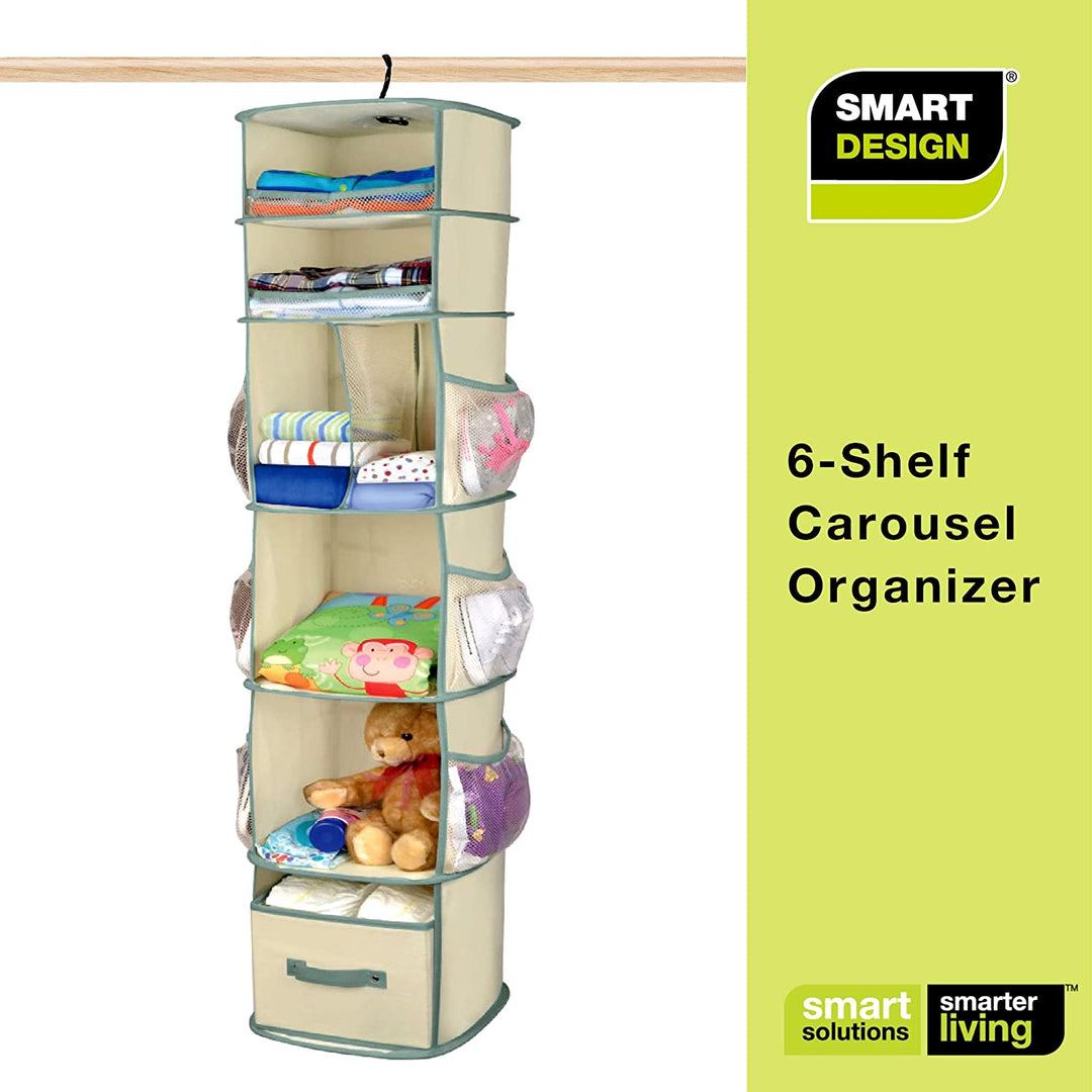 6-Pocket Smart Carousel Organizer | Smart Design® Storage