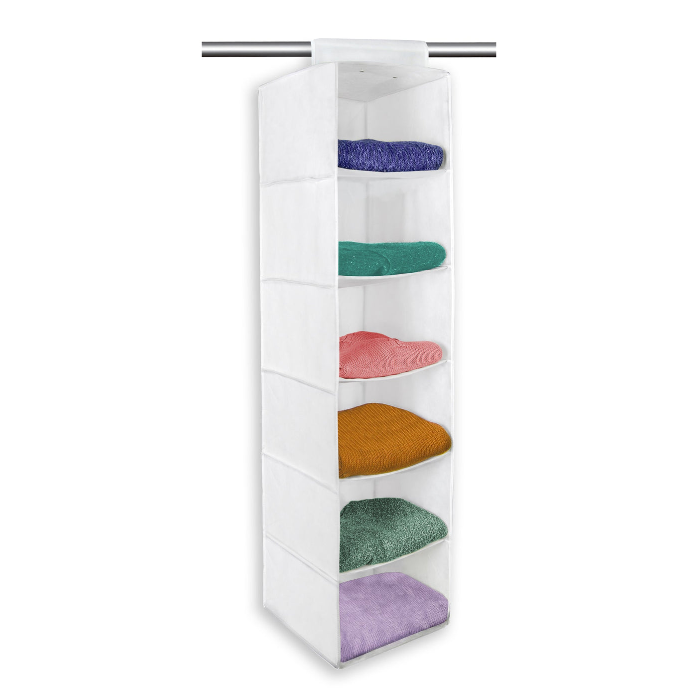 6-Shelf Hanging Closet Organizer with Velcro Hook and Loop - Smart Design® 22