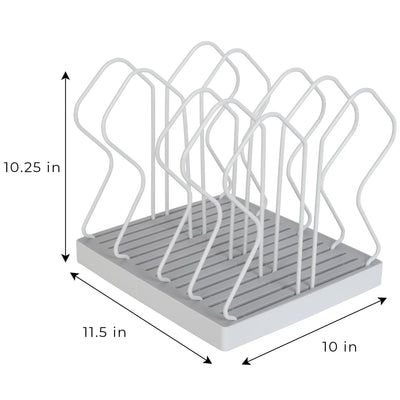 Adjustable Cookware and Lid Rack - White - Smart Design® 3