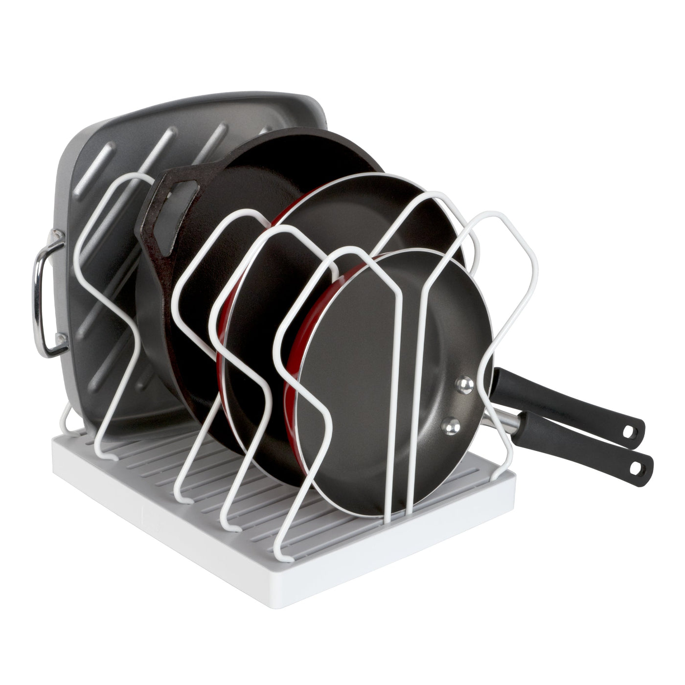 Adjustable Cookware and Lid Rack - White - Smart Design® 1