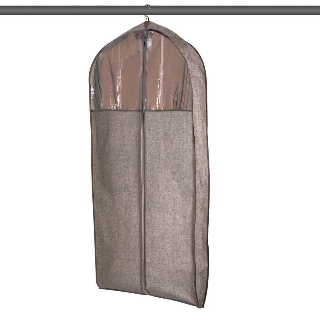 Canvas Gusseted Garment Bag Hanger 24 x 54 Inch Smart Design Storage