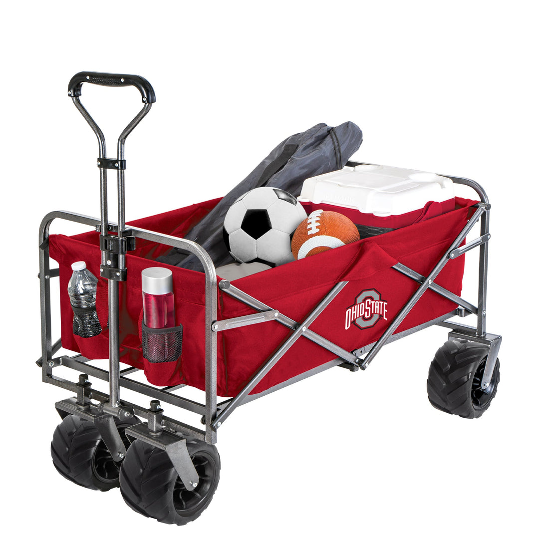 Collegiate Heavy-Duty Utility Collapsible Sports Wagon | Smart Design®  Collegiate