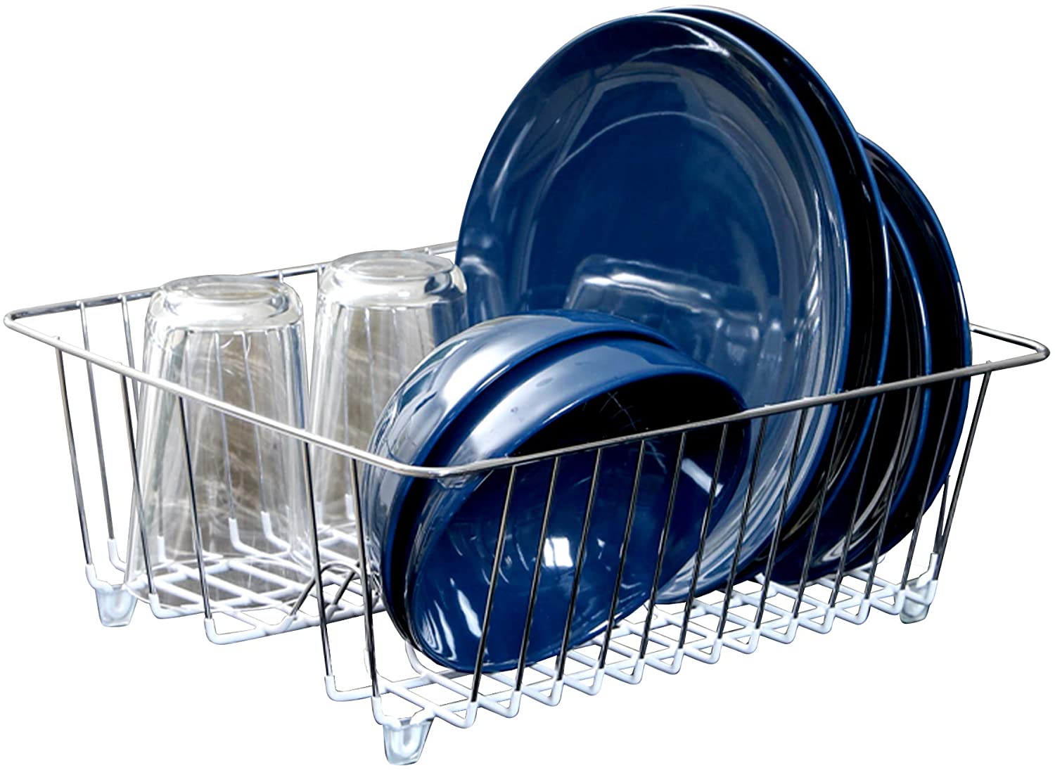 Antimicrobial Small Chrome Dish Drainer