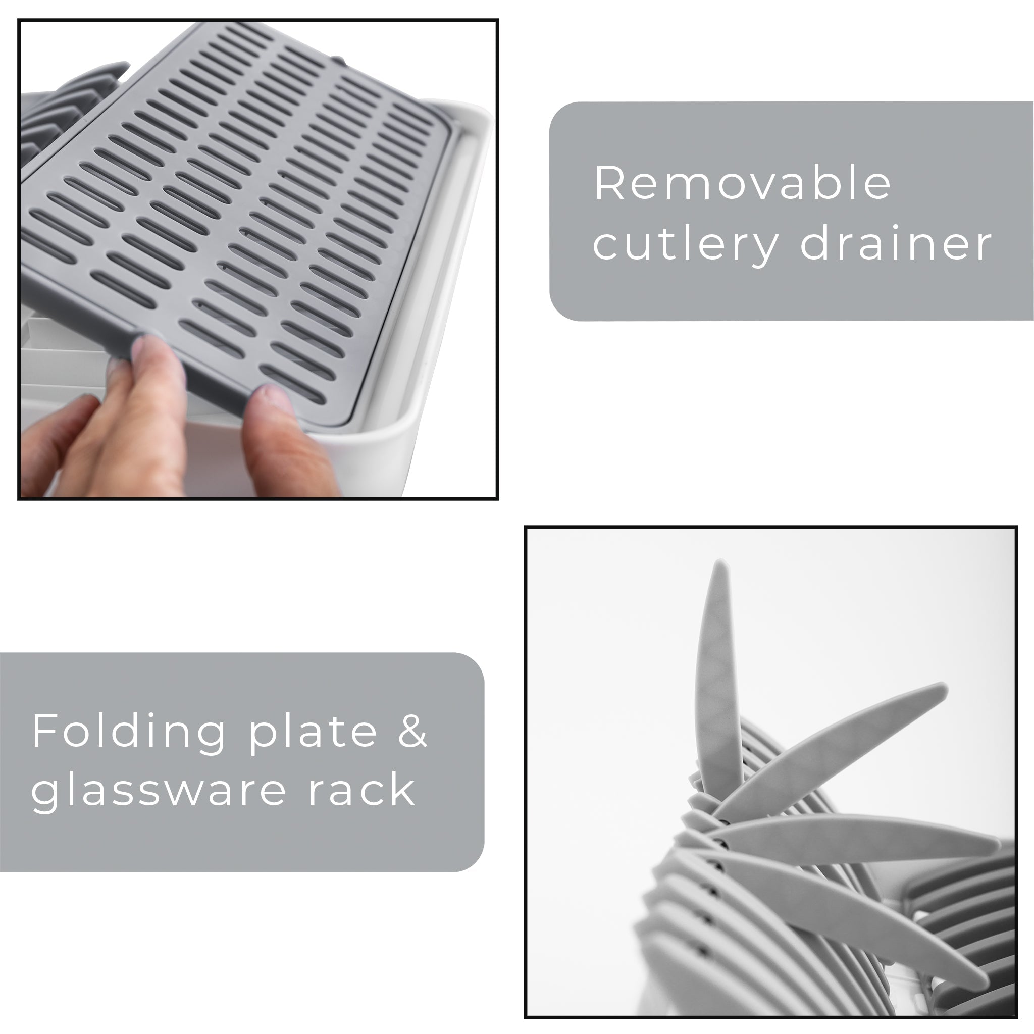 Sammart Expandable & Collapsible Dish Drainer - Foldable Drying