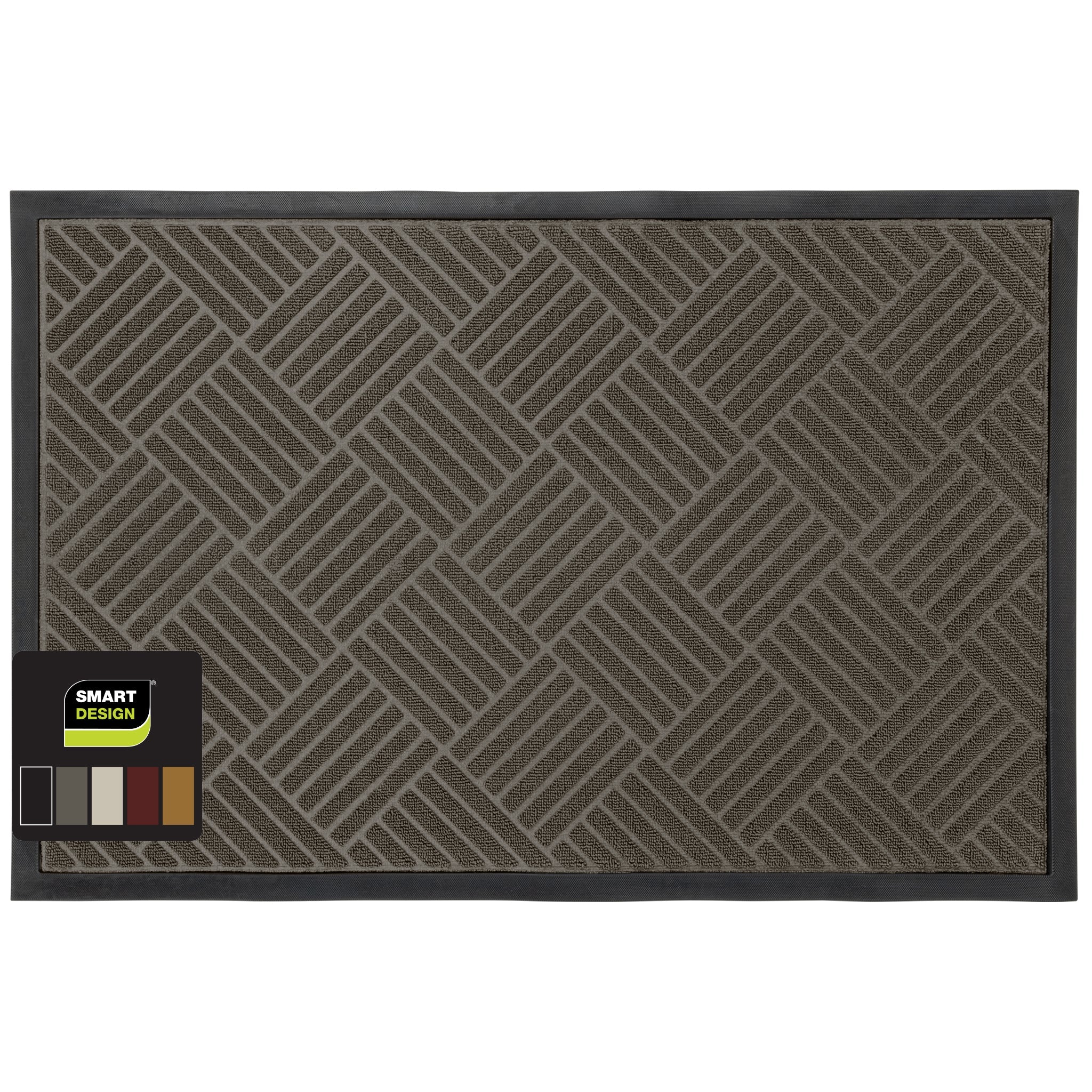 DEXI Door Mat Indoor Outdoor Durable Rubber Doormat, Waterproof