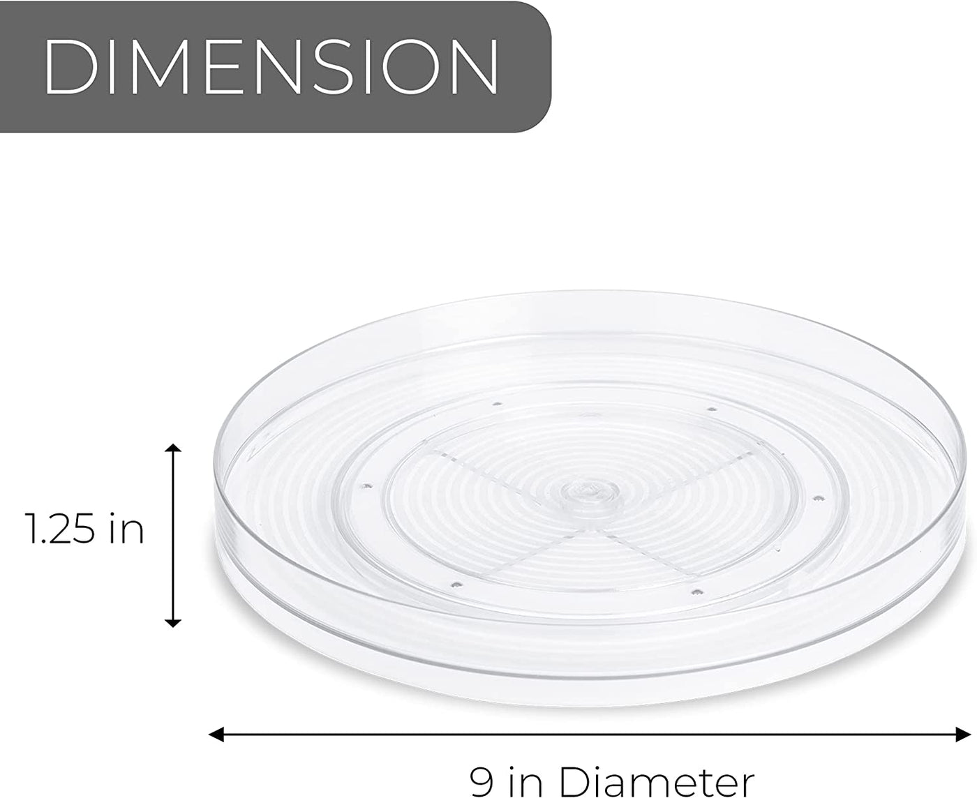 Lazy Susan Spinning Turntable Organizer - 11.5 Inch - Smart Design® 3