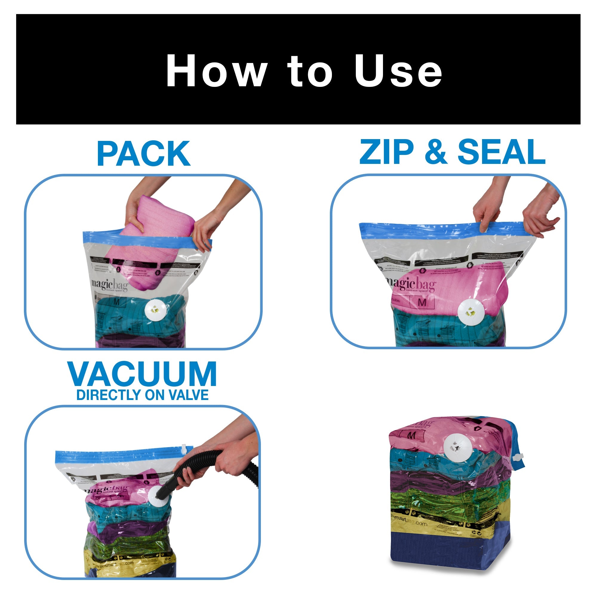 Cube Design Vacuum Storage Bag Vacuum Sealed Storage Bags for