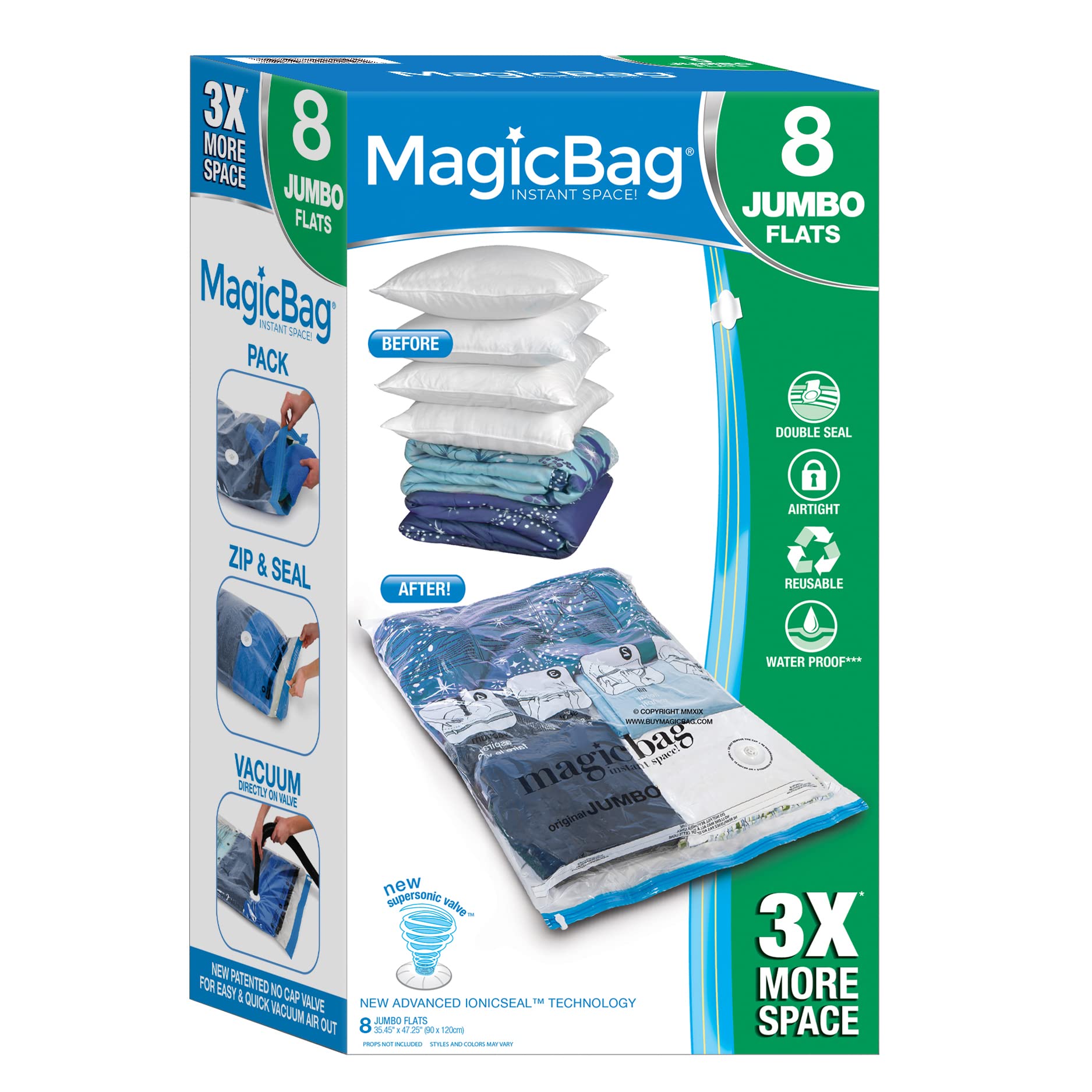 Buy Smart Saver 3 Jumbo Vacuum Bags for Travel, SpaceSaver Bags