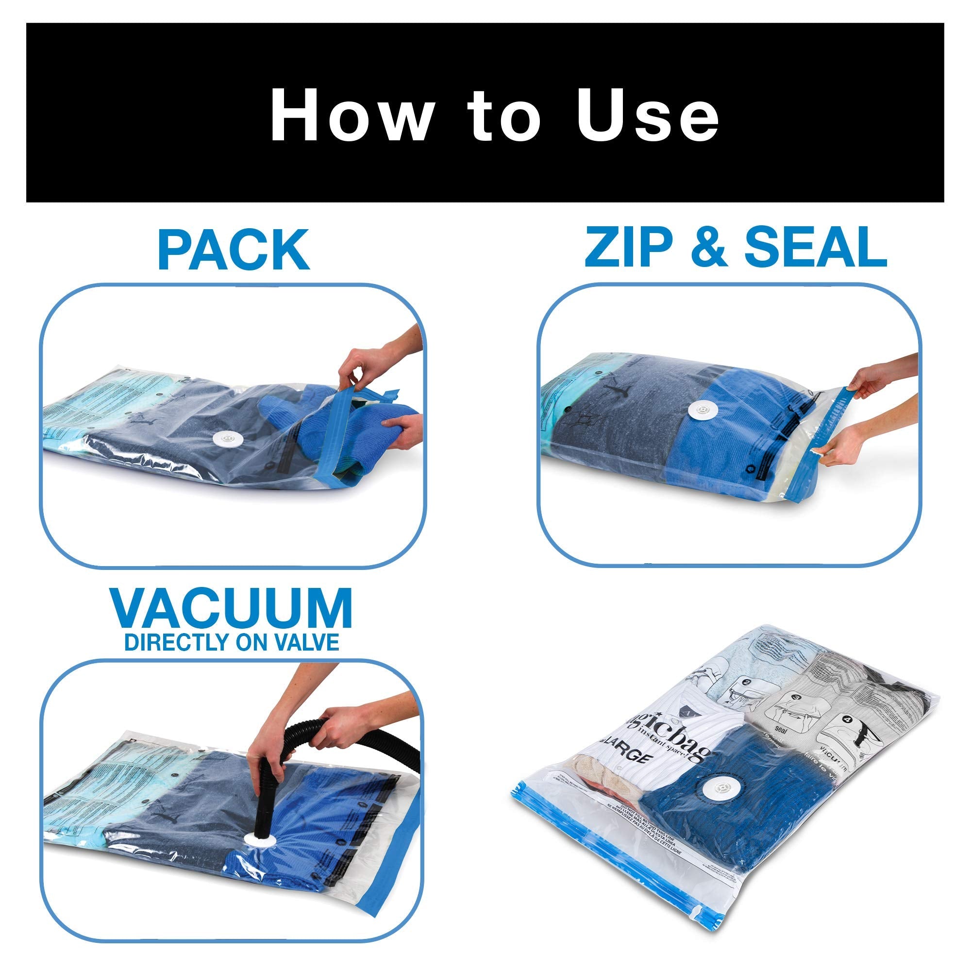 Smart Design 6-Pack Vacuum Sealer-Bag, 21.65 x 33.5 Inches, Free