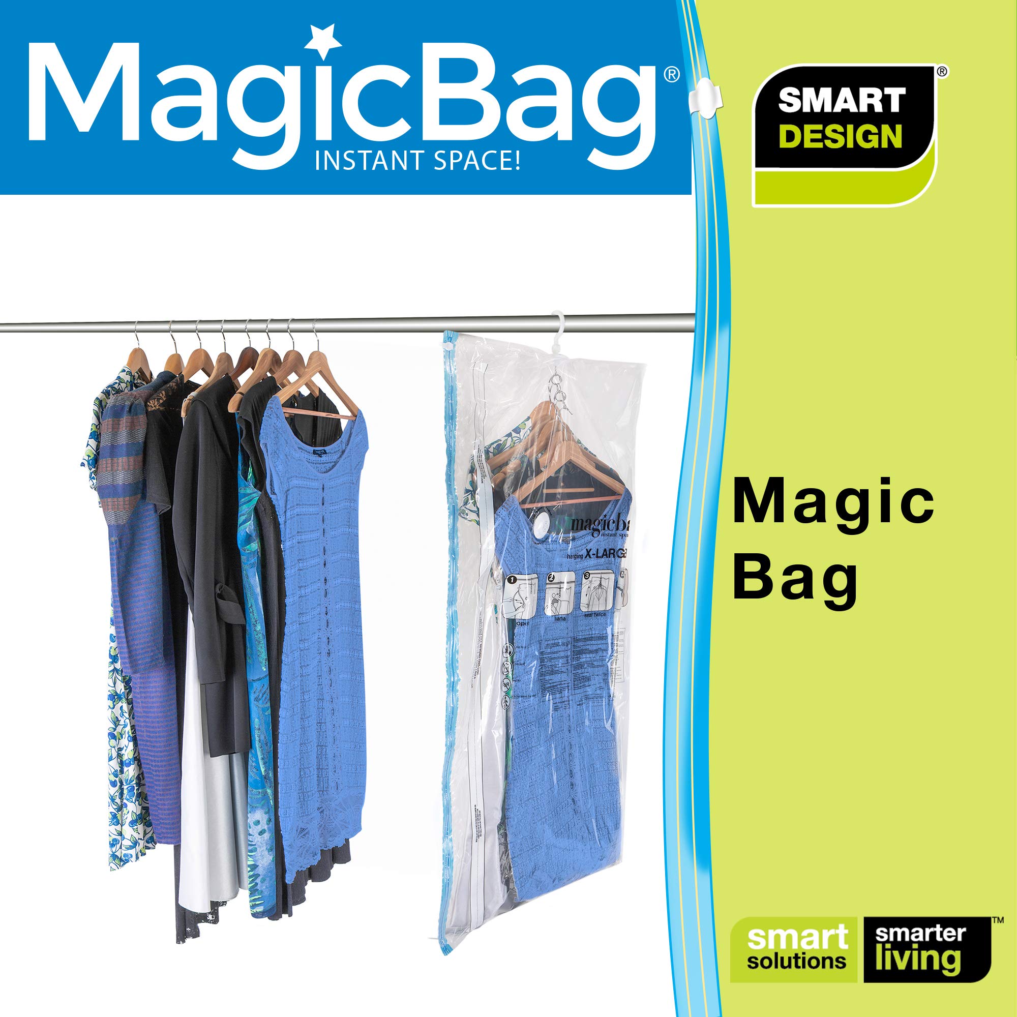 MagicBag 6-Pack Extra Large Flat Vacuum Compression Bags Instant 6