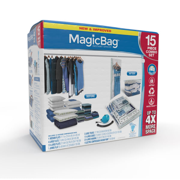 MagicBag Instant Space Saver Storage - Cube, X-Large - Set of 4