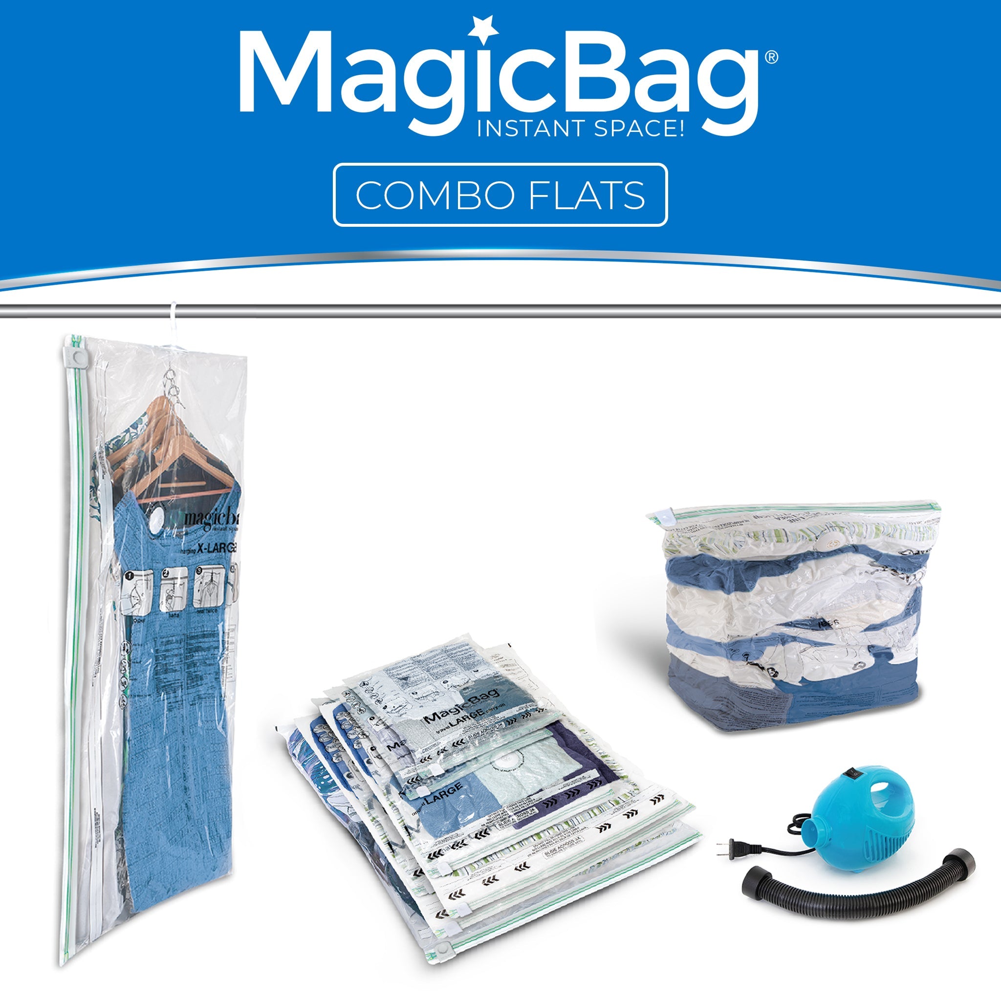 MagicBag Smart Design Instant Space Saver Storage - Combo Size Set