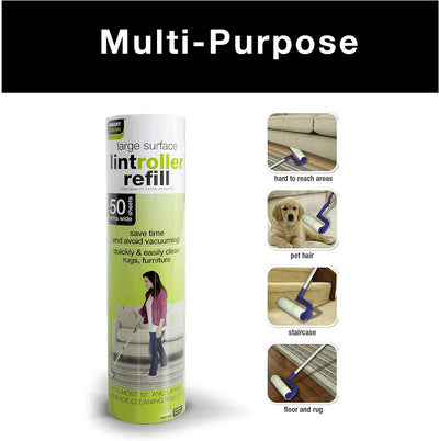 Mega Floor Lint Roller Refill - 50 Sheets - Smart Design® 6