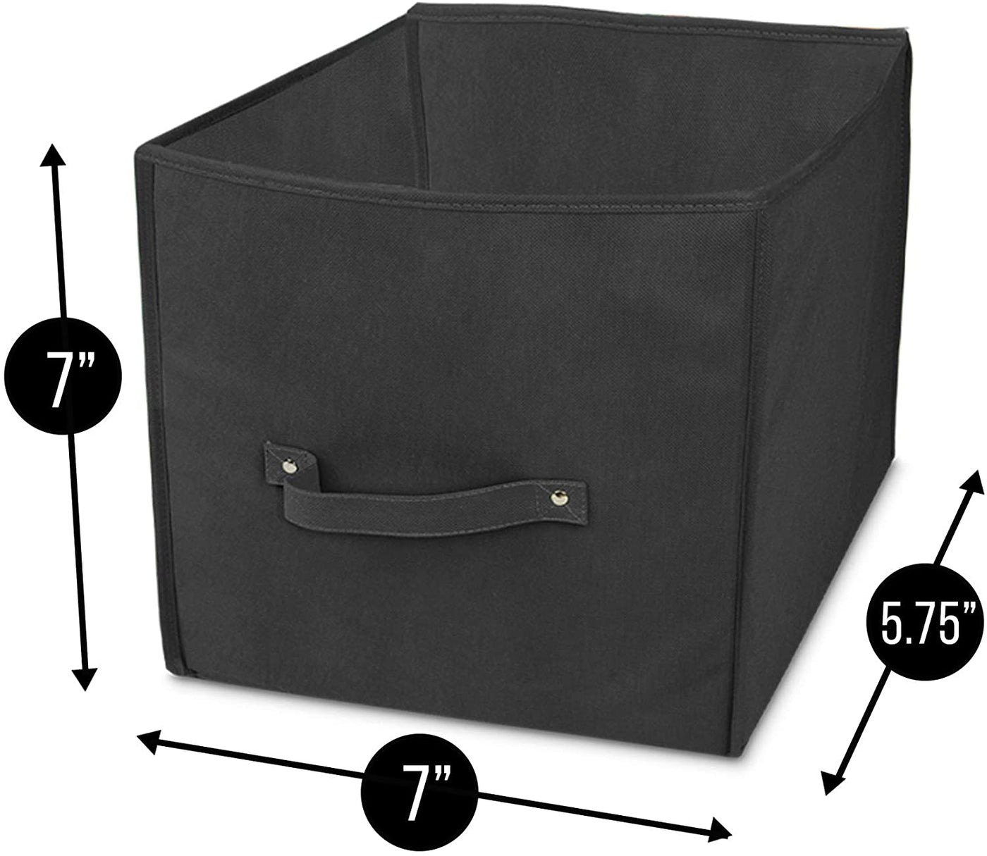 Mini Cube Organizer - 5.75 x 7 x 7 Inch - Black - Smart Design® 6