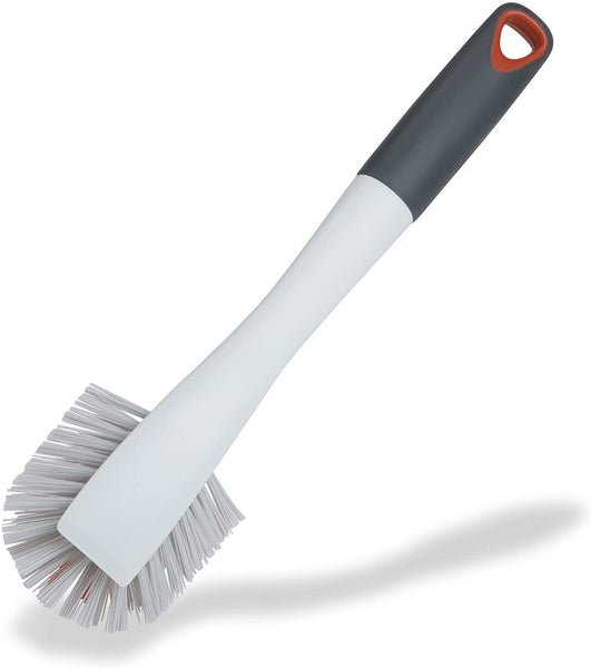 Scrub Brush w/ Scrubber Bristle Tip - Non-Slip Handle - Long