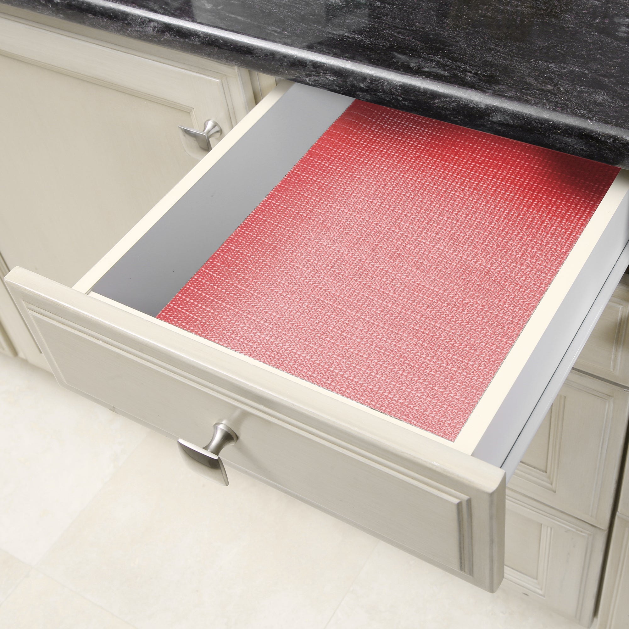 Smart Design Shelf Liner Grip Bonded Red Gingham
