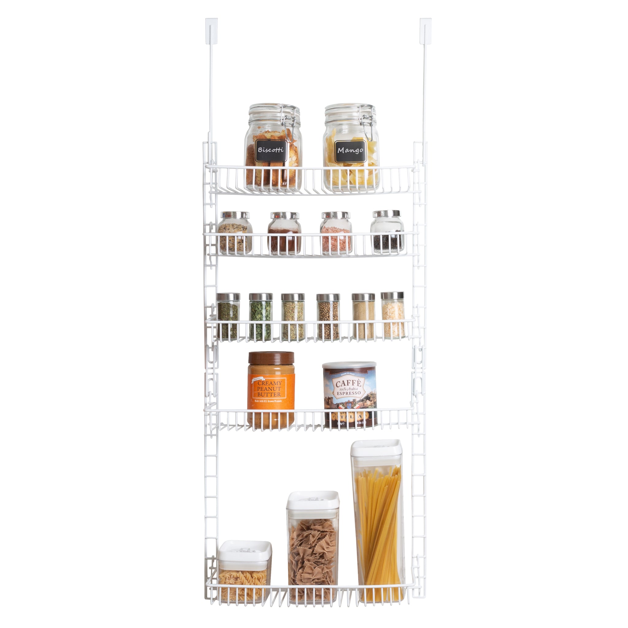 Over The Door Pantry Organization and Storage, Pantry Door Organizer, Spice Rack Organizer for Cabinet, Hanging Spice Rack, K Cup Holder, Shoe Rack, H