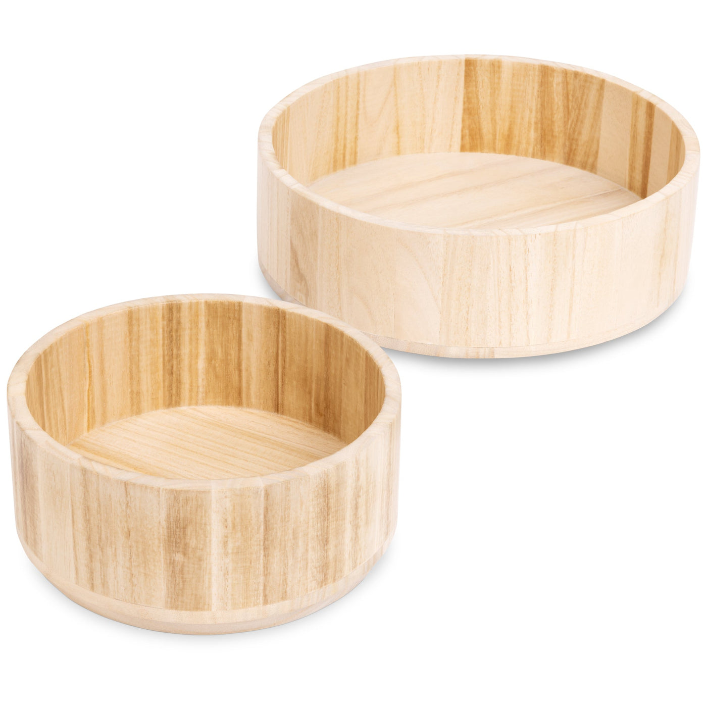 Paulownia Wood Turntable Organizer- Set of 2 - Smart Design® 1