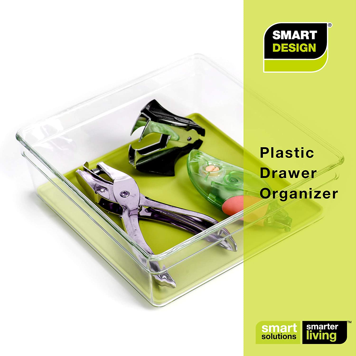 Plastic Drawer Organizer - BPA Free - 6.75 x 3.75 Inch - White