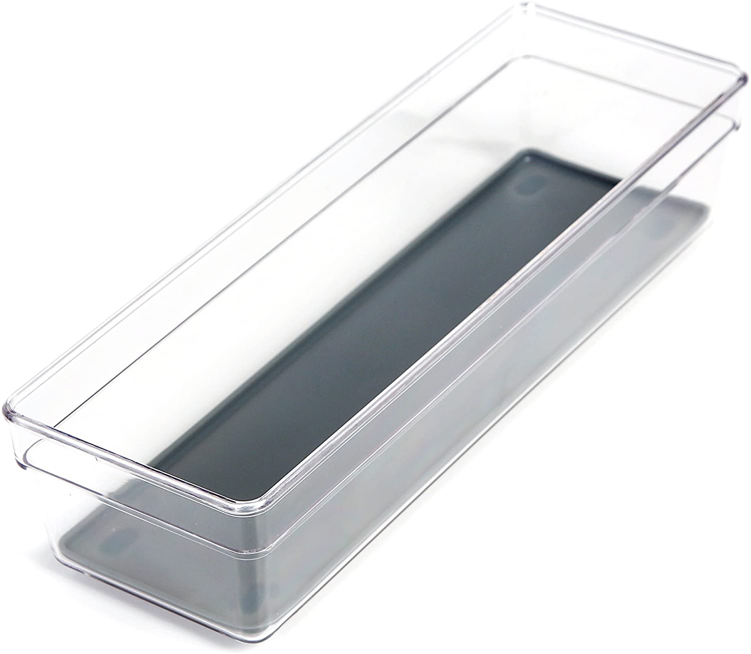 iDesign 9.75-in x 3.25-in Clear Plastic Drawer Organizer in the Drawer  Organizers department at