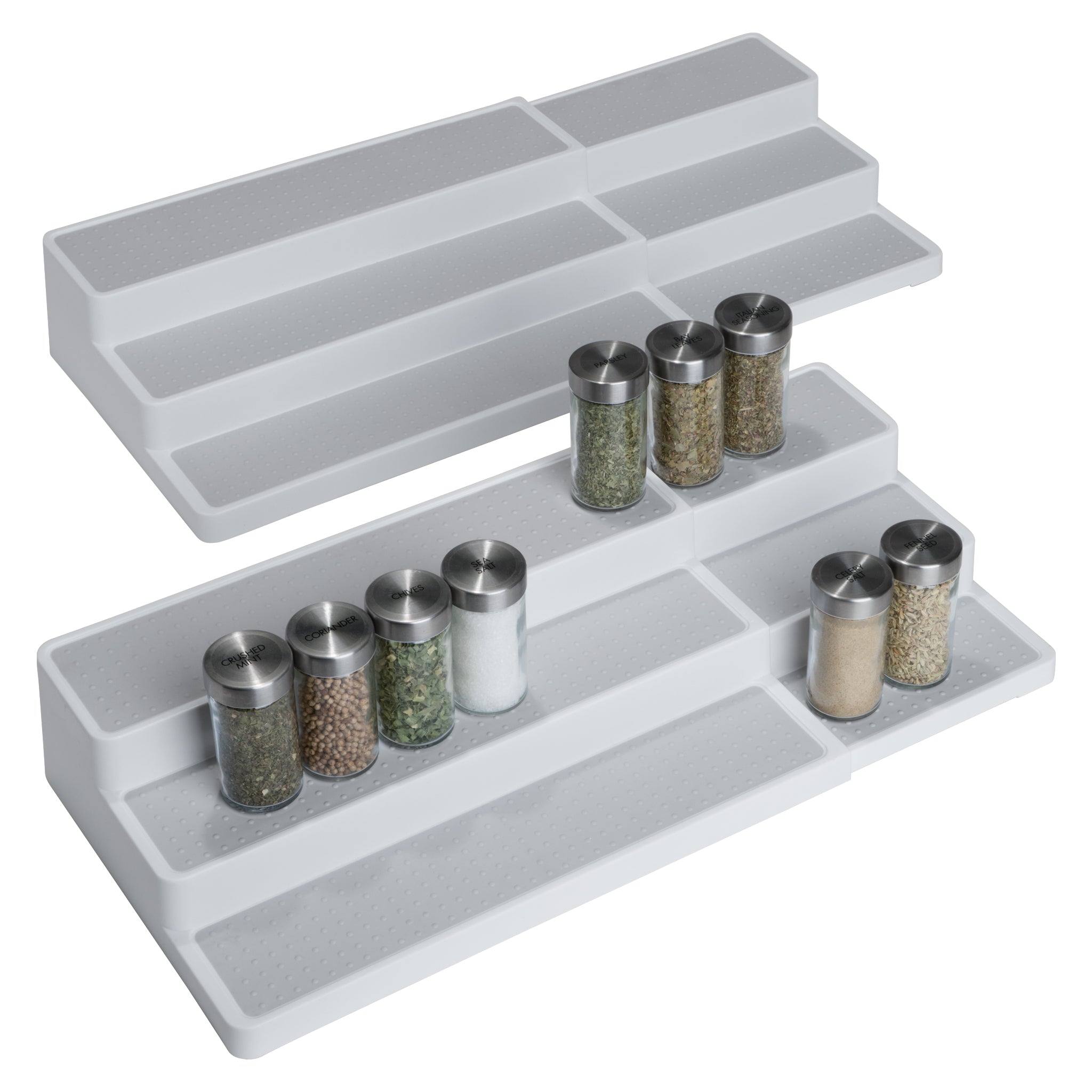 https://www.shopsmartdesign.com/cdn/shop/products/plastic-expandable-3-tier-spice-rack-white-smart-design-kitchen-8003311as2-incrementing-number-441736.jpg?v=1679338795