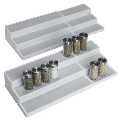 Plastic Expandable 3-Tier Spice Rack - White - Smart Design® 8