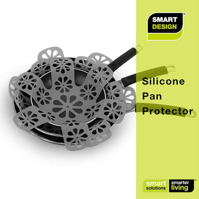 Silicone Pan Protectors Pan Trivet - Protects Against Scratches and Cracks Gray - Smart Design Home Organizer for Kitchen 6