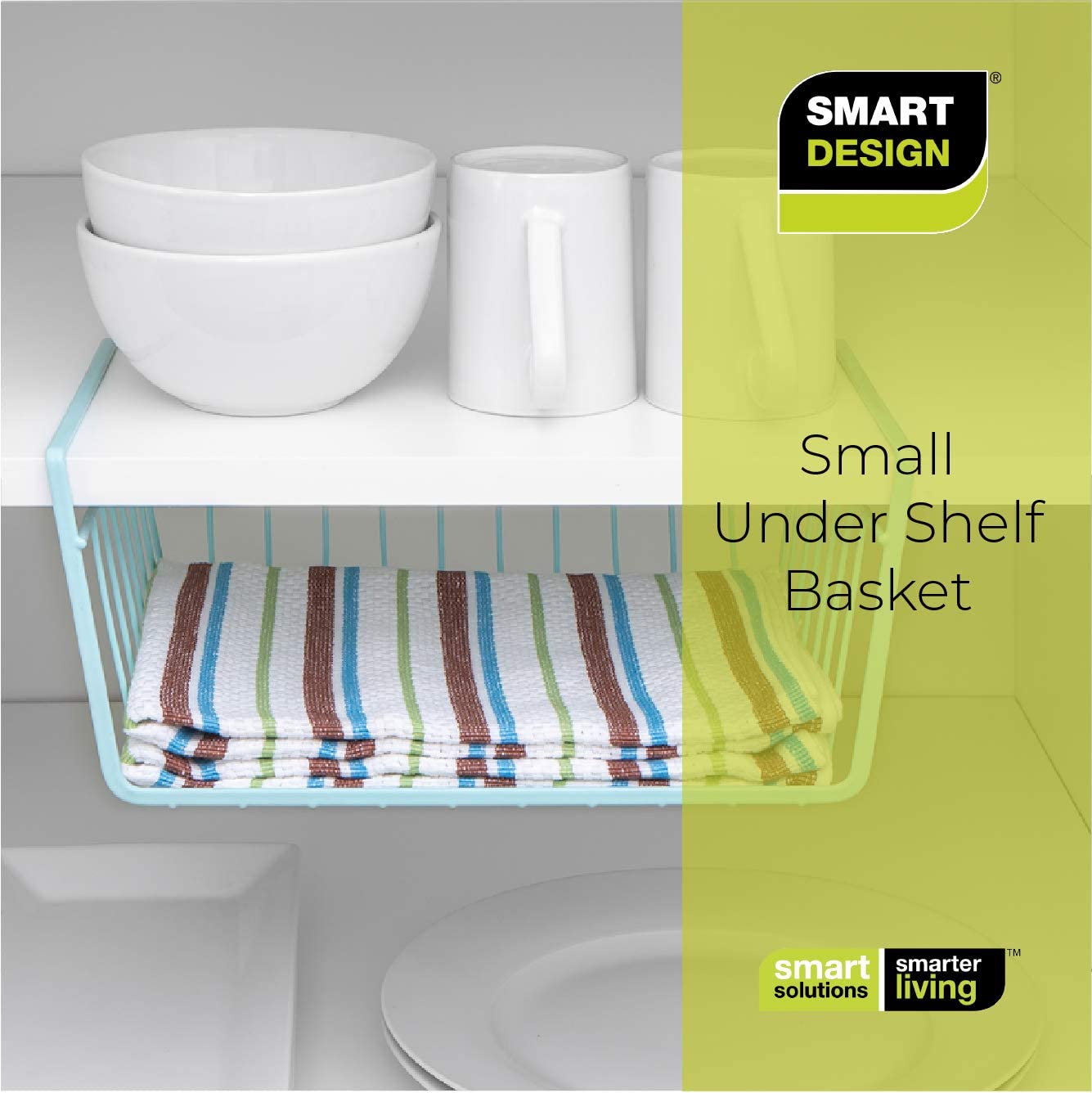 Smart Design Set of 6 Small Undershelf Storage askets 
