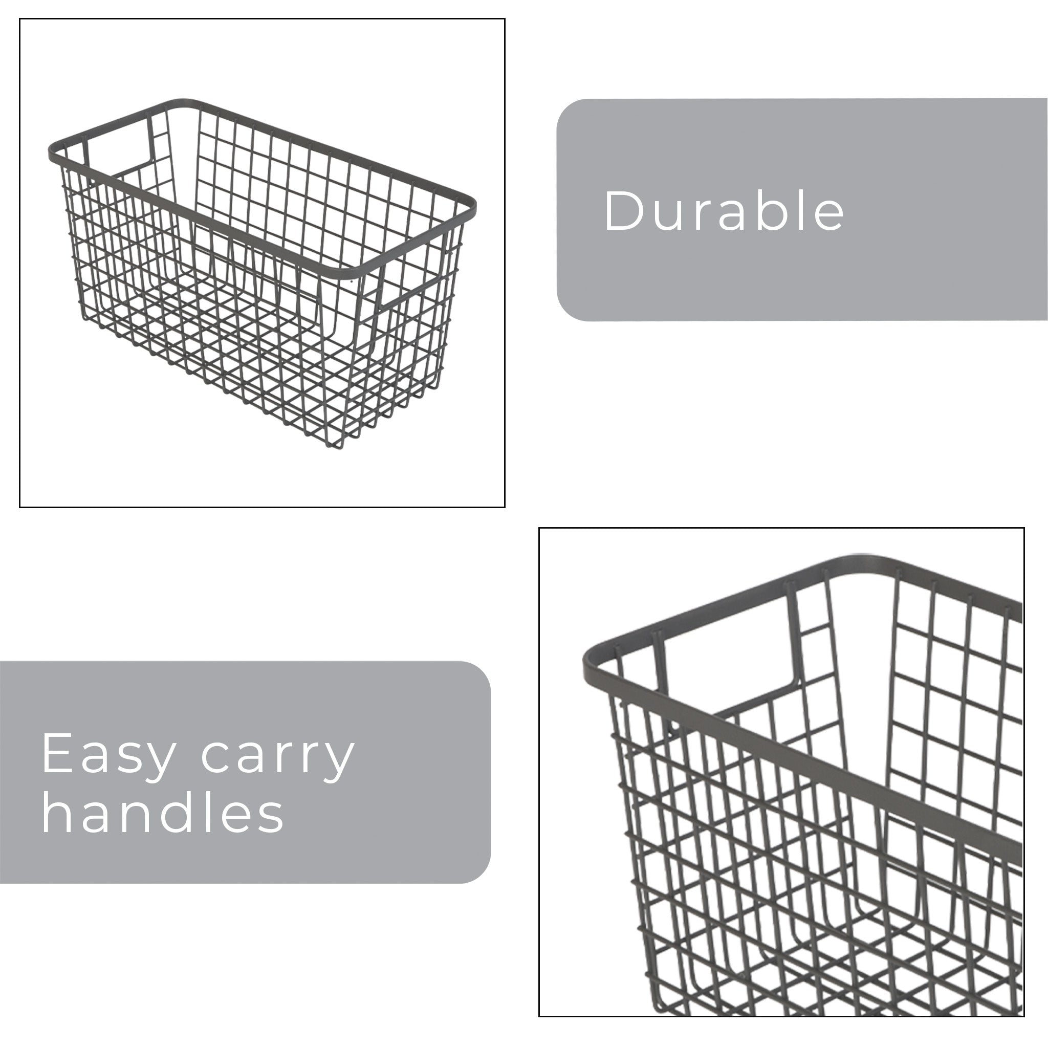Smart Design Kitchen Nesting Baskets - 9 x 12