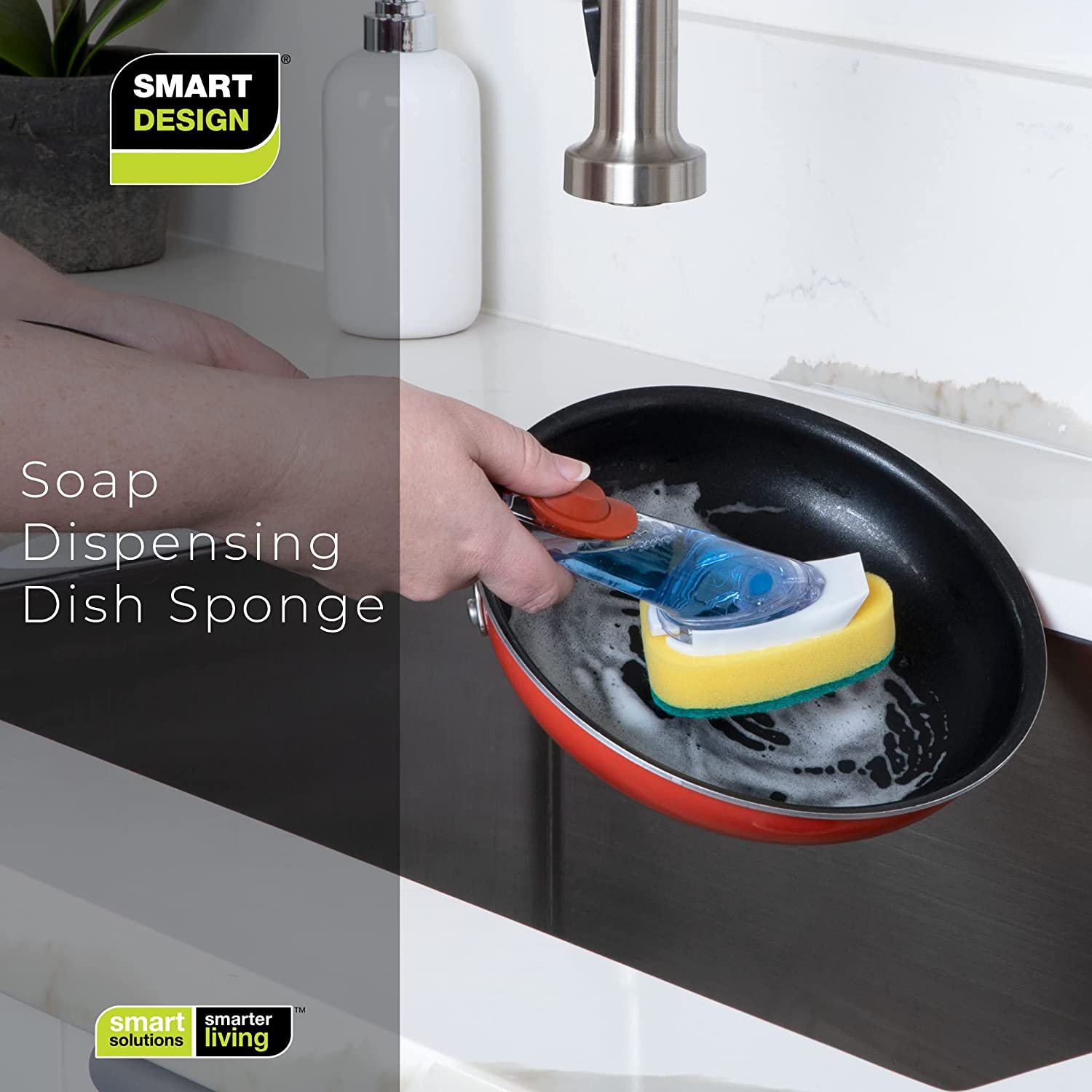 Dish Sponge With Handle Leak Proof Soap Dispensor Soap Dispenser