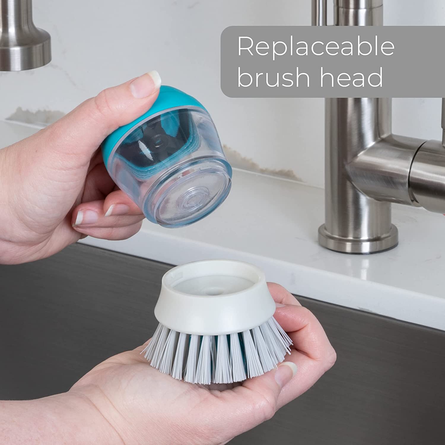 Replaceable Brush Head for DAPOWER Soap Dispensing Palm Brush