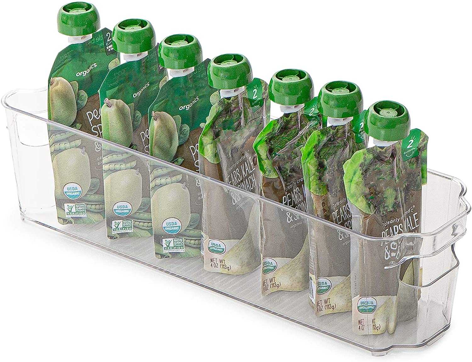 Stackable Refrigerator Bin with Handle - 4 x 15 Inch - Smart Design® 1