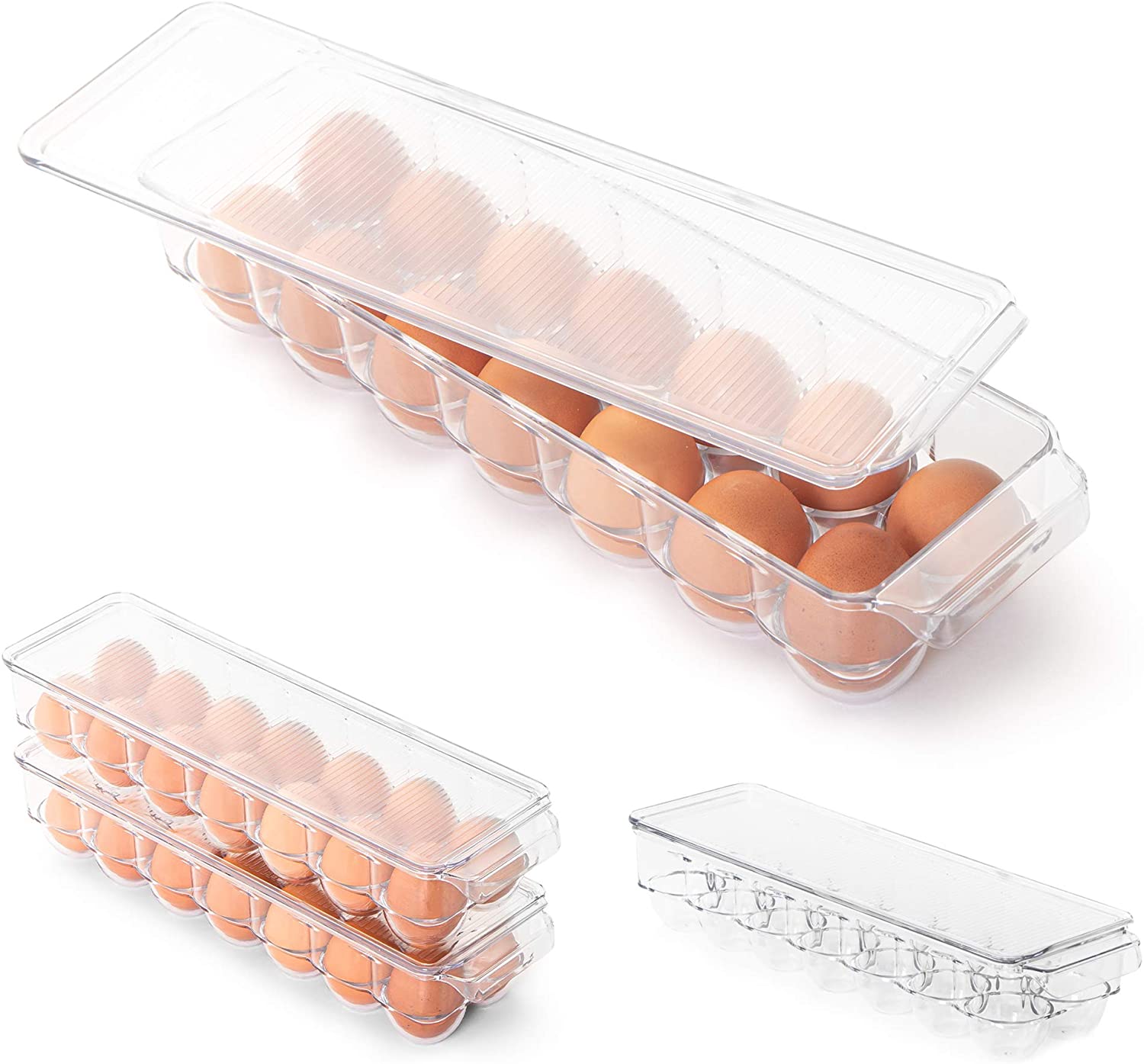 Smart Design Set of 2 Refrigerator Egg Tray with Lid 14.65 x 3.25 - Sam's  Club