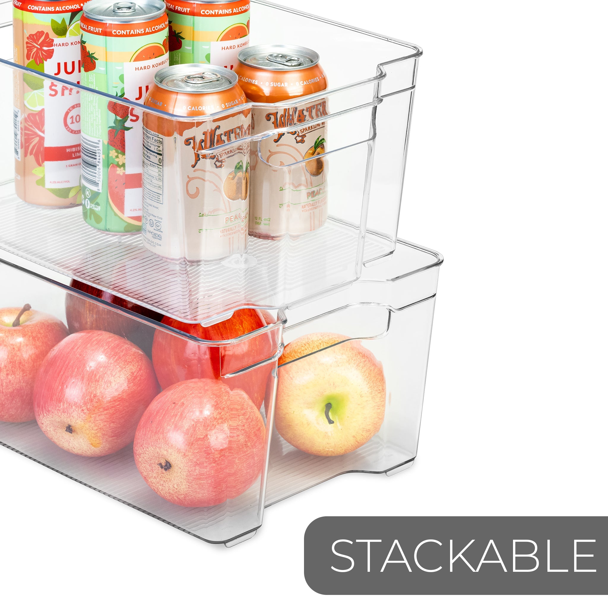 8 Pack Plastic Storage Bins for Freezer, Pantry, Countertop, Cabinet  Organizatio